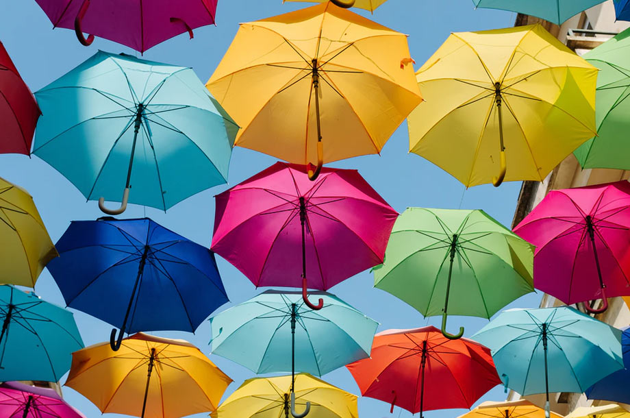 Colorful umbrellas | Commercial Umbrella Insurance